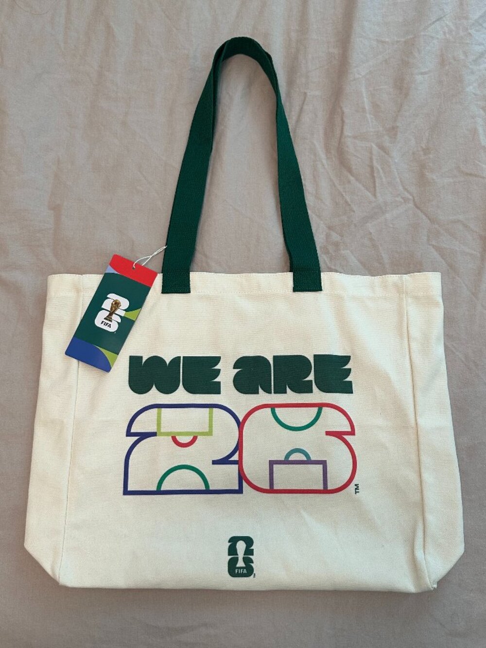FIFA World Cup 26 "We Are 26" Official Canvas Tote Bag NWT